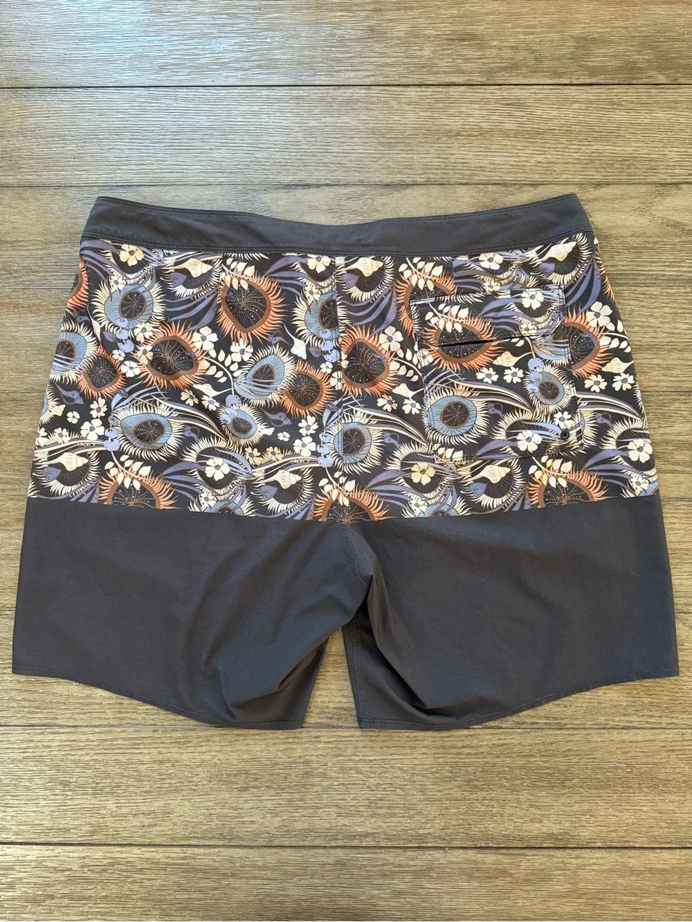 Patagonia Men's Panel Swim Shorts in Blue, Orange & Black